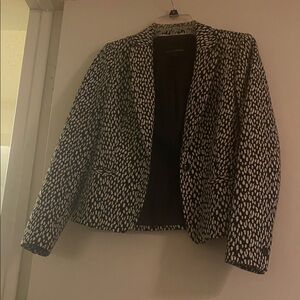Banana Republic Black and White Patterned Blazer